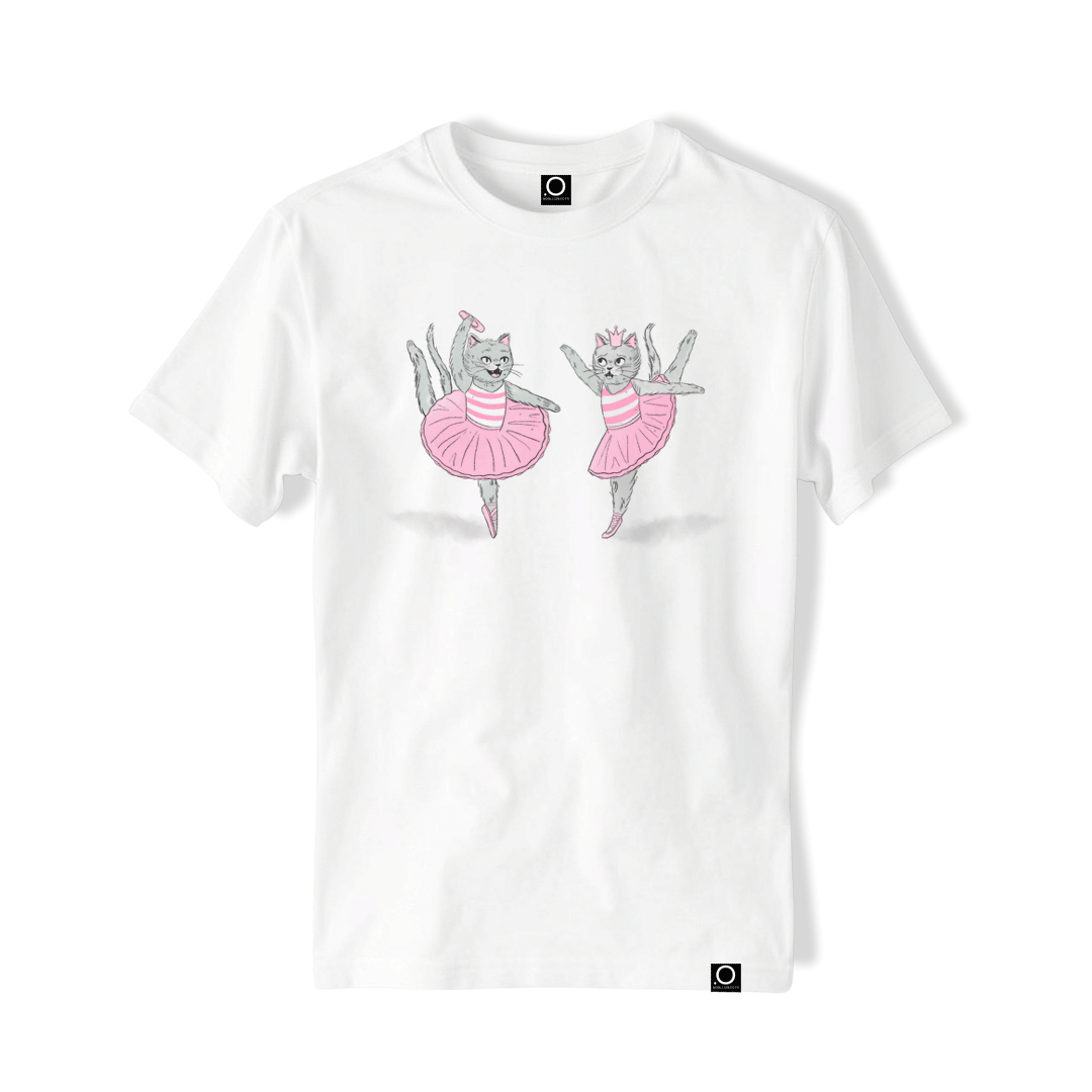 Ballet Cat Dancers T-Shirt – Unique Print, Soft Cotton for