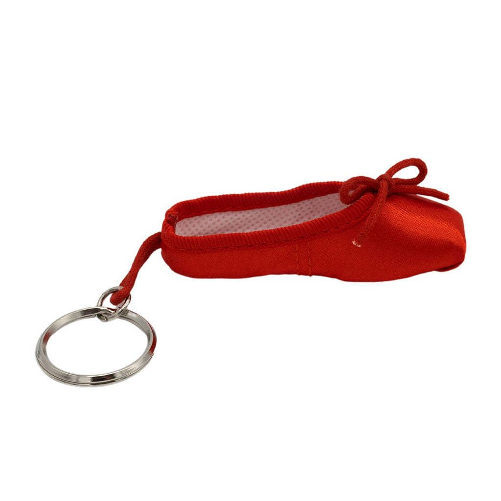Ballet Pointe Shoe Keyring 2Inch Miniature in Red, Pink, Black