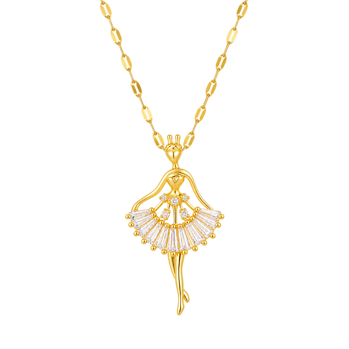 Golden Ballerina Necklace