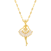 Golden Ballerina Necklace